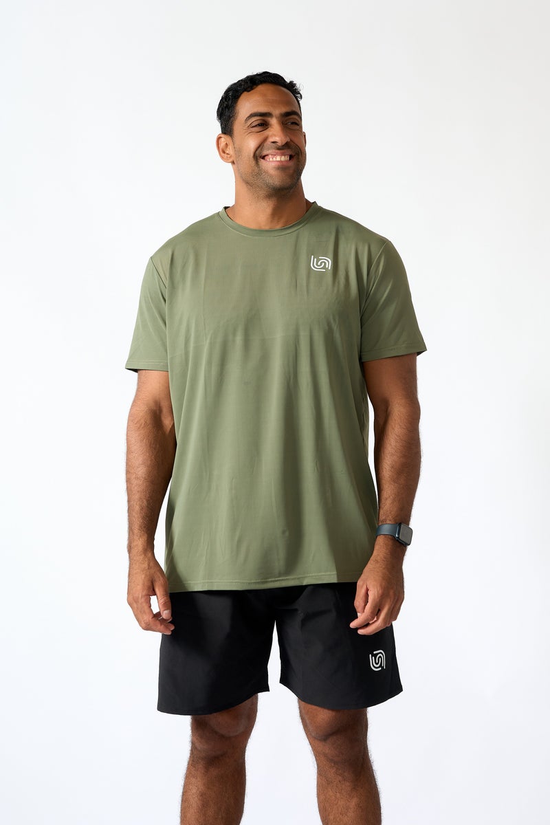 Beyond sportswear Men's Olive Regular Fit T-shirt - Image 2
